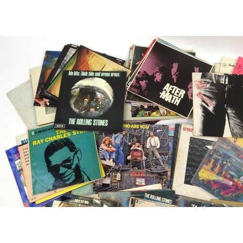 2081 - Collection of mostly rock LP's including The Rolling Stones, The Beatles, David Bowie, Genesis examp... 