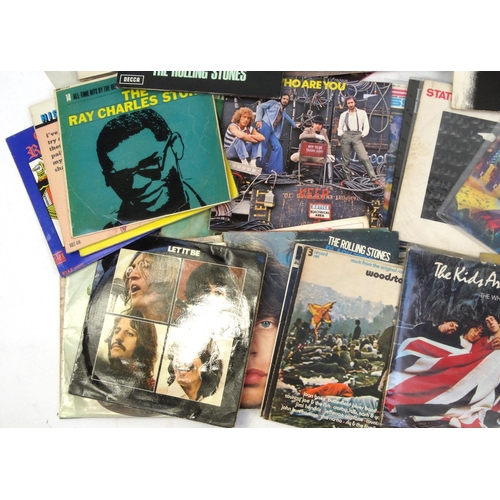 2081 - Collection of mostly rock LP's including The Rolling Stones, The Beatles, David Bowie, Genesis examp... 