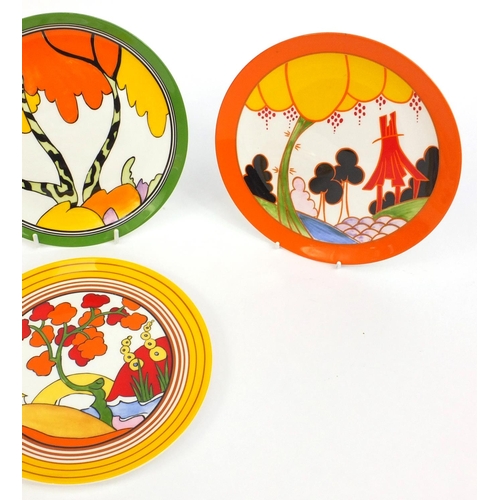 2171 - Four Wedgwood Bizzarre limited edition plates including Windbells, Summerhouse, Bridgewater and Hono... 