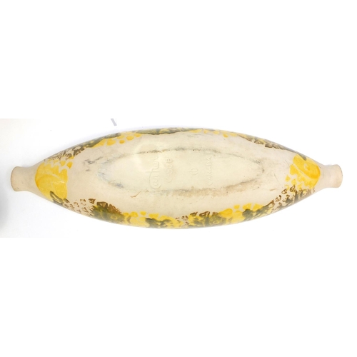 2226 - Portuguese asparagus design pot and cover on tray, a duck dish and cover and one other, 23cm high