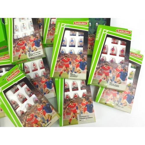 2279 - Nineteen boxed Subbuteo football teams, together with a boxed subbuteo table soccer game