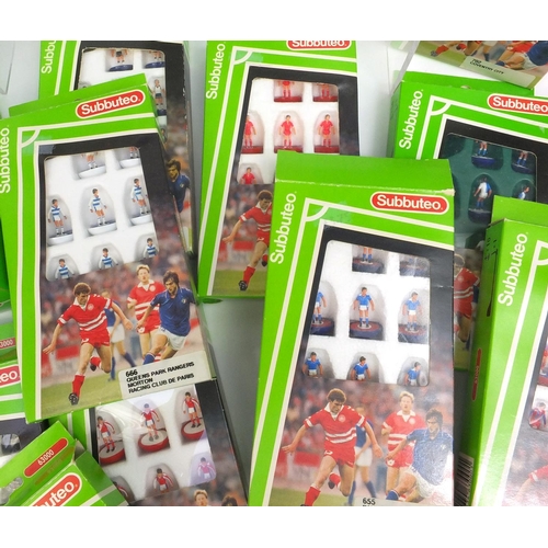 2279 - Nineteen boxed Subbuteo football teams, together with a boxed subbuteo table soccer game