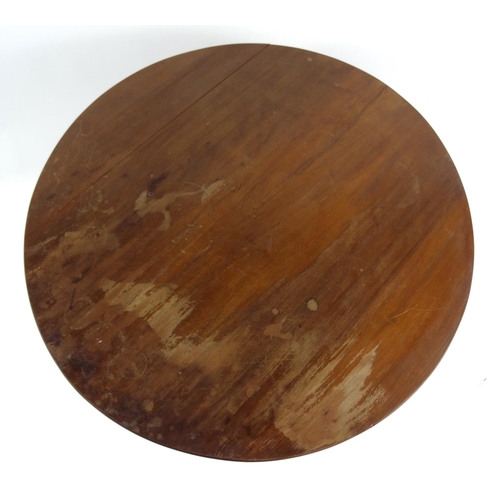 4 - Georgian mahogany tilt top table, with carved ball and claw feet, 73cm high x 80cm in diameter