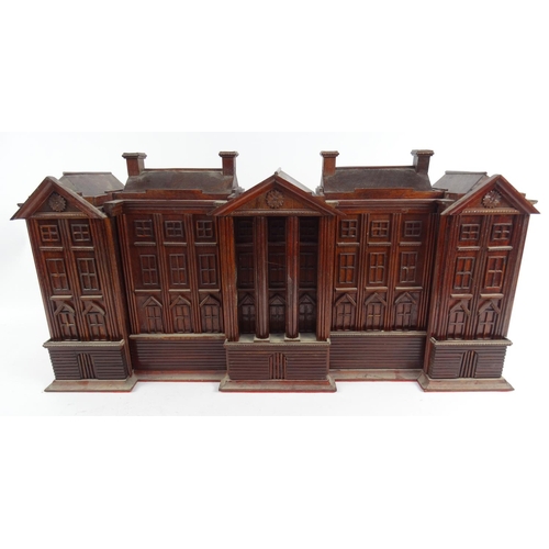 27 - Large wooden dolls house, 40cm high x 83cm wide