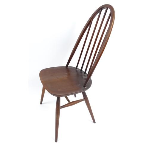 53 - Set of four Ercol elm stickback chairs