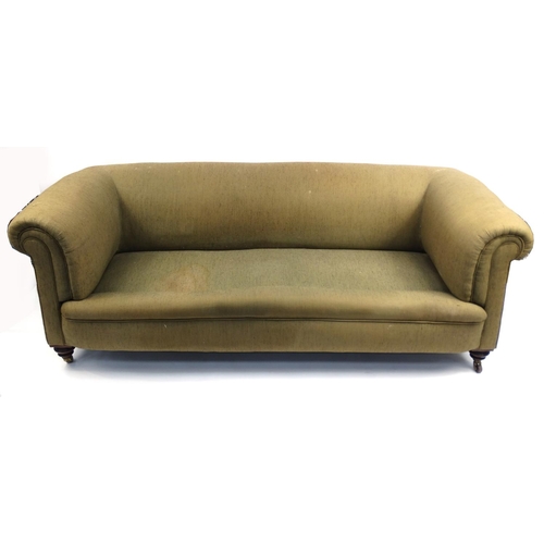 59 - Victorian Chesterfield settee, approximately 205cm wide