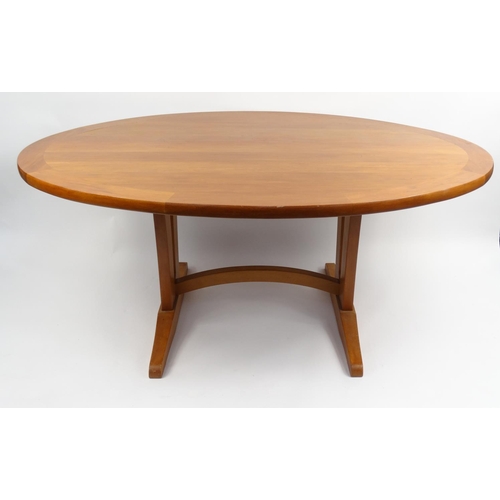 35 - New Zealand ancient Kauri oval dining table and six chairs, with certificate of authenticity, the ta... 