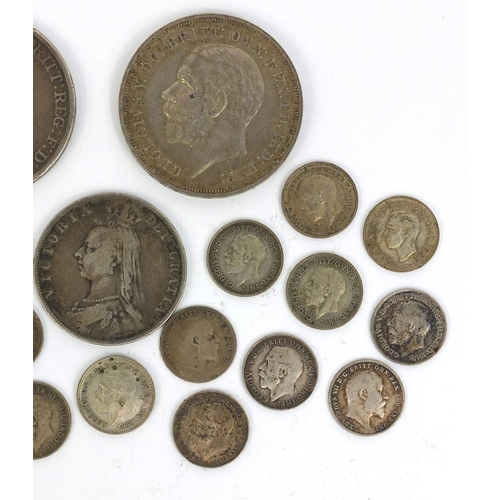 2390 - Group of Victorian and later British coinage including some silver examples - 1889 crown, 1889 half ... 