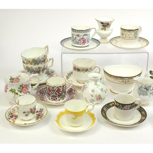 2178 - Collection of cabinet cups and saucers including Royal Doulton, Royal Worcester, Paragon, Wedgwood a... 