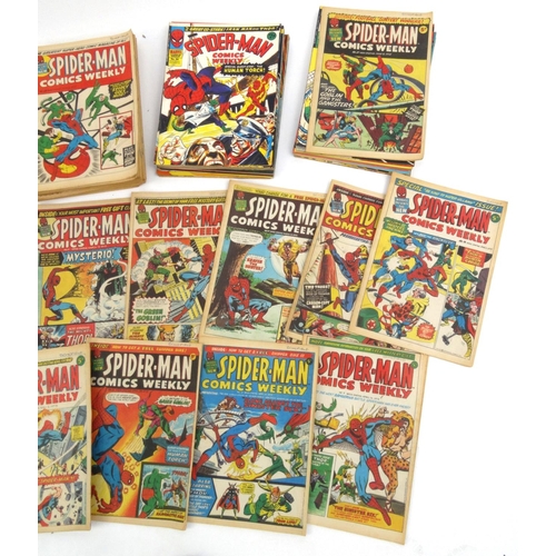 2254 - Collection of approximately 300 issues of Spiderman comics weekly including No.1