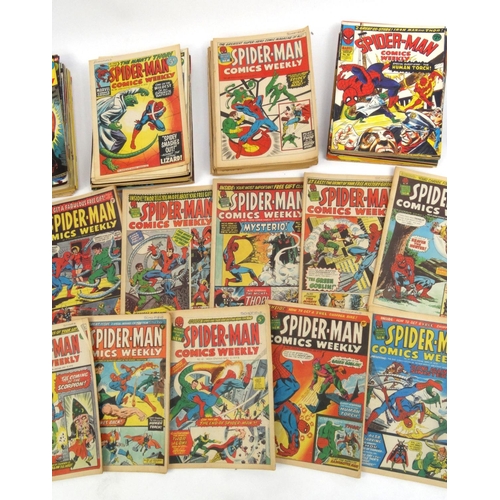 2254 - Collection of approximately 300 issues of Spiderman comics weekly including No.1