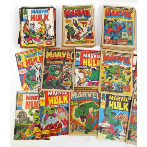 2253 - Collection of approximately 300 issues of The Mighty World of Marvel comics weekly including No.1