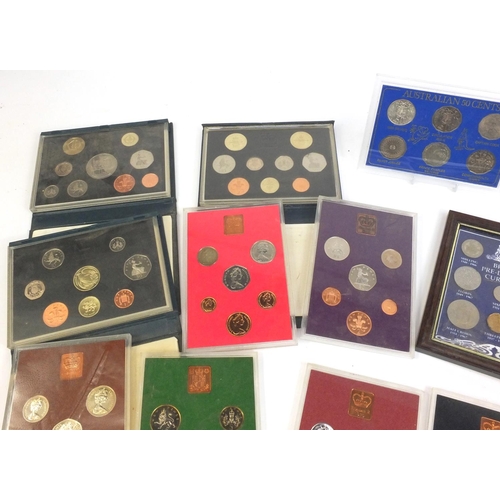 2395 - Collection of proof coinage including four Royal Mint examples dates 1985, 1989, 1995 and 1996