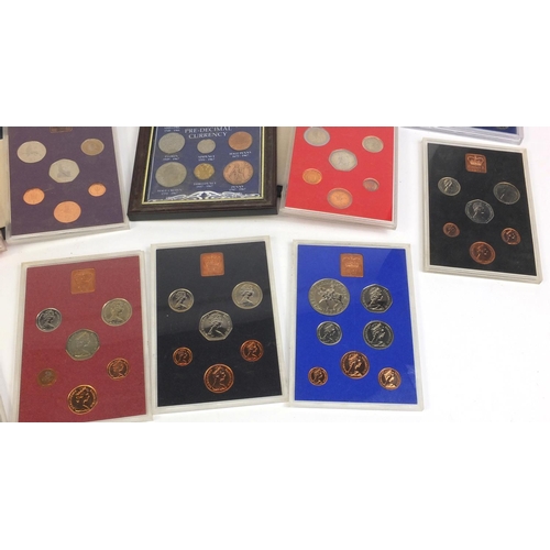 2395 - Collection of proof coinage including four Royal Mint examples dates 1985, 1989, 1995 and 1996