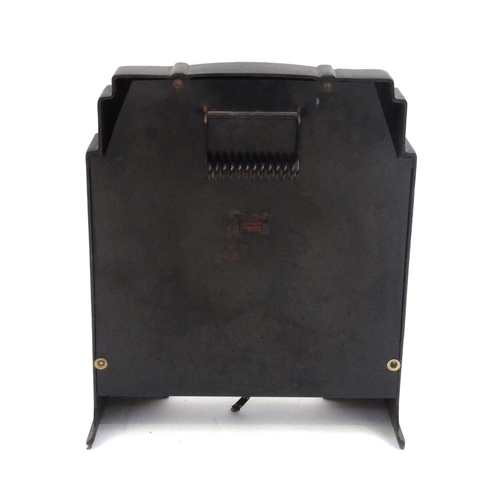 2184 - Art Deco cast iron heater, the back stamped 'Made in England', 48cm high