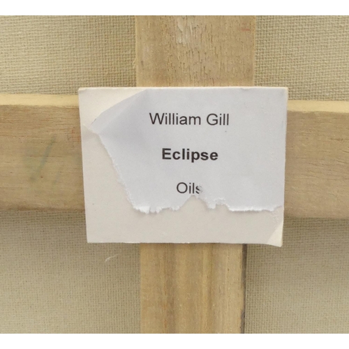 2298 - William Gill - Oil onto canvas titled 'Eclipse' framed, 100cm x 81cm excluding the frame