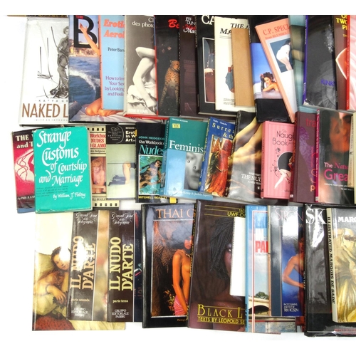 2188 - Large collection of mostly hardback erotic books including The Karma Sutra, Primitive Eroticism by O... 