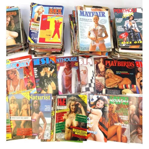 2191 - Extensive collection of mostly Fiesta, Knave, Mayfair and Penthouse adult magazines