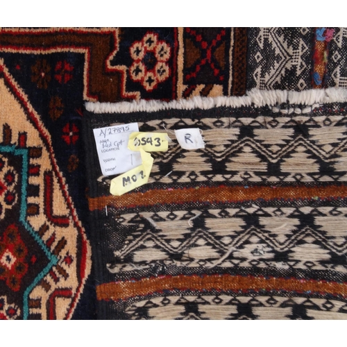 2055 - Group of Three rectangular Middle Eastern Afghan rugs, each with geometric design, each 160cm x 80cm