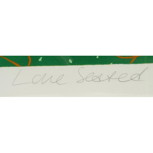 2150 - Mackenzie Thorpe - Pencil signed limited edition print titled love seated No.270/375, 73cm x 71cm ex... 