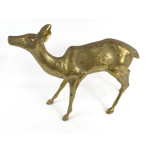 2317 - Large brass doe, 48cm high