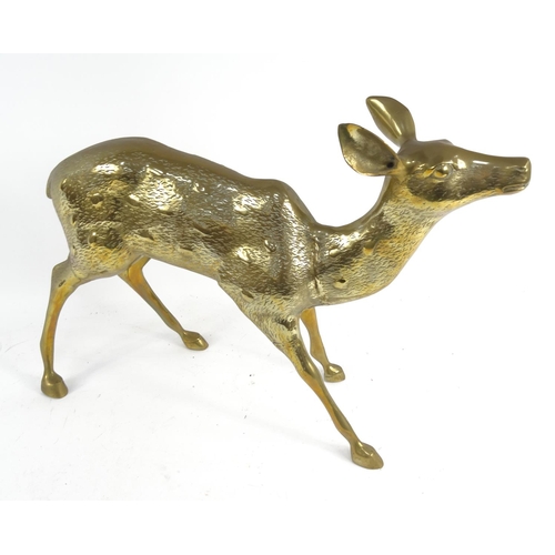 2317 - Large brass doe, 48cm high