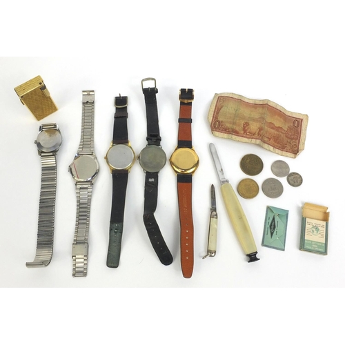 2373 - Small selection of assorted ladies and gentlemen's wristwatches including a Roamer trench watch Time... 