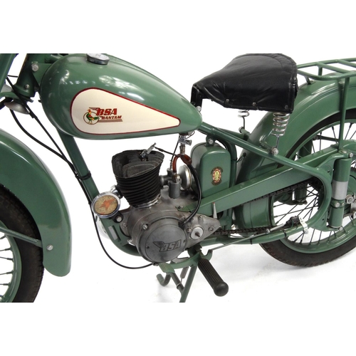 2002 - 1952 Green BSA Bantam D1 125cc motorbike, 15871 recorded miles, registration - AJK 709, one recorded... 