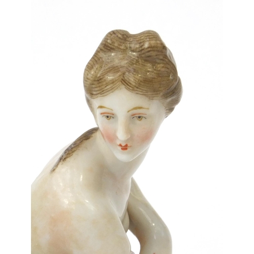 2071 - Victorian Capodimonte porcelain figure of classical lady together with hand painted Naples bisque fi... 