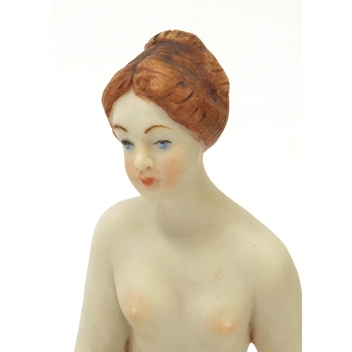 2071 - Victorian Capodimonte porcelain figure of classical lady together with hand painted Naples bisque fi... 