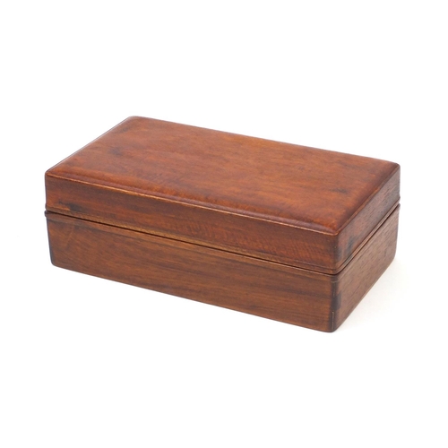 811 - Rectangular Chinese huali wood lidded box, 8.5cm high x 25cm wide x 14cm deep