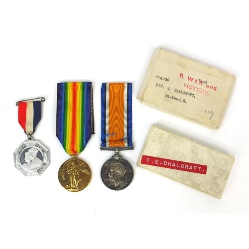 564 - British Military interest World War I Victory and 1914-18 War medals, awarded to 782000PTE.H.CHALCRO... 