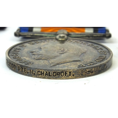 564 - British Military interest World War I Victory and 1914-18 War medals, awarded to 782000PTE.H.CHALCRO... 