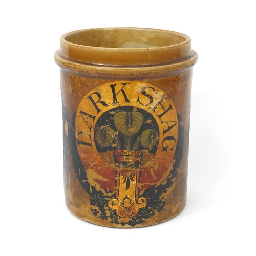 328 - Pike & Elliman Dark Shag stoneware tobacco jar, impressed marks to the reverse, 22.5cm high