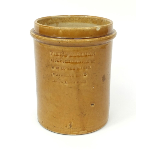 328 - Pike & Elliman Dark Shag stoneware tobacco jar, impressed marks to the reverse, 22.5cm high