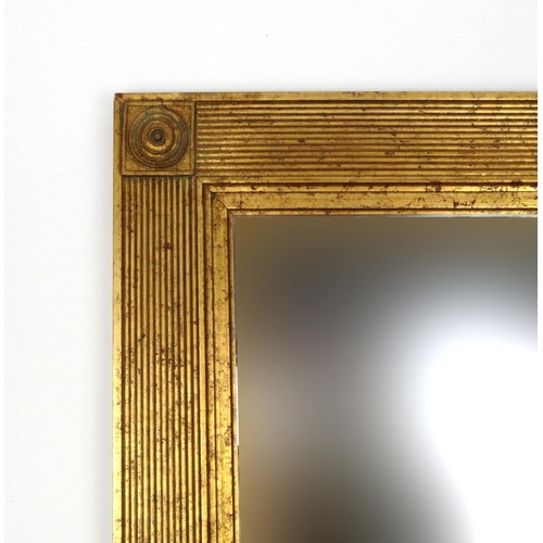 2024 - Gilt framed bevelled edge mirror, 112cm x 79cm