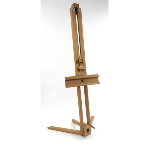 34 - Floor standing wooden artists easel, approximately 160cm high
