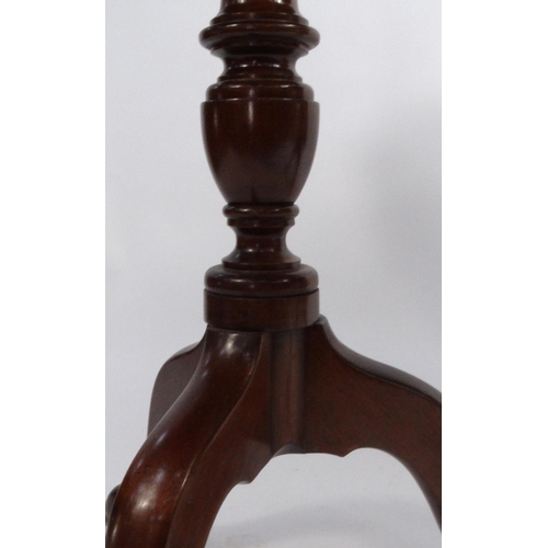 54 - Two Victorian style mahogany tripod occasional tables with pie crust tops, 72cm high x 66cm diameter