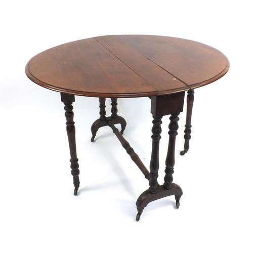 14 - Victorian Mahogany Sutherland table, 72cm high x 100cm wide x 88cm deep