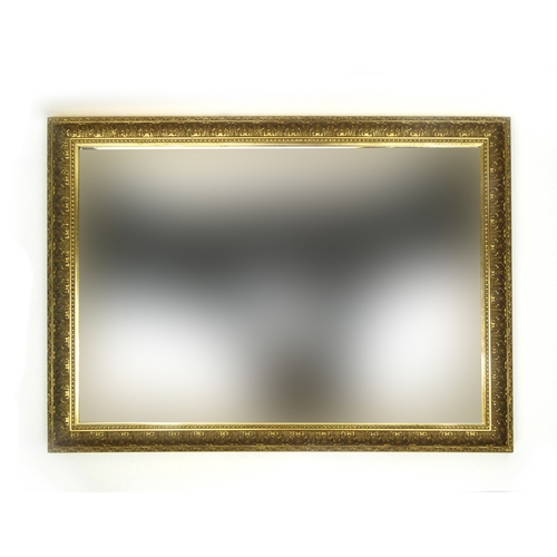 2016 - Gilt framed bevelled edge mirror, 100cm x 71cm