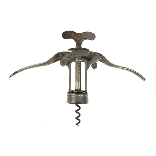 22 - Heeley's double lever patent A1 corkscrew, Underwood Haymarket, London, 17cm high when closed