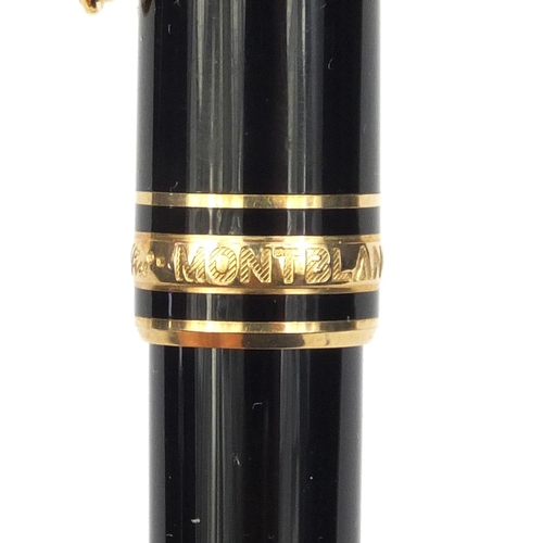 317 - Montblanc Meisterstuck Pix ball point pen and propelling pencil, together with a Montblanc black lea... 