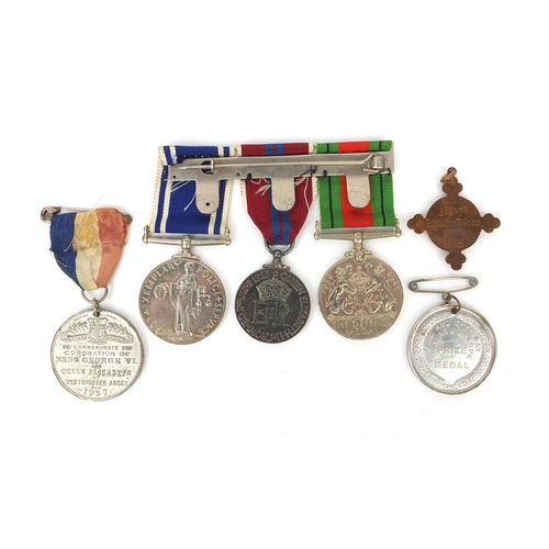 580 - British Police and Military interest medal group comprising for Exemplary Police Service medal award... 