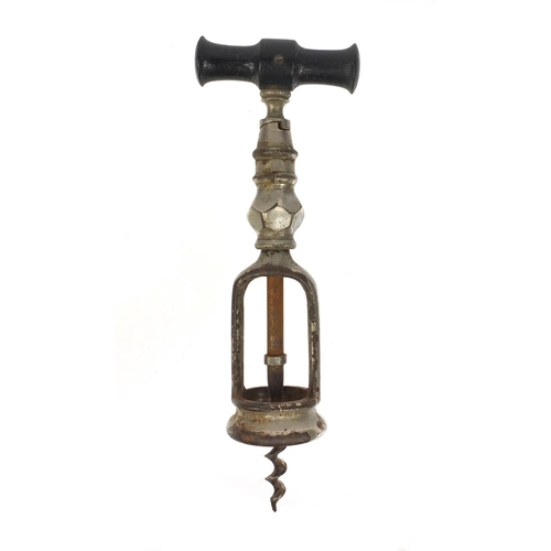 49 - French Damant of Paris steel corkscrew, 19cm when closed