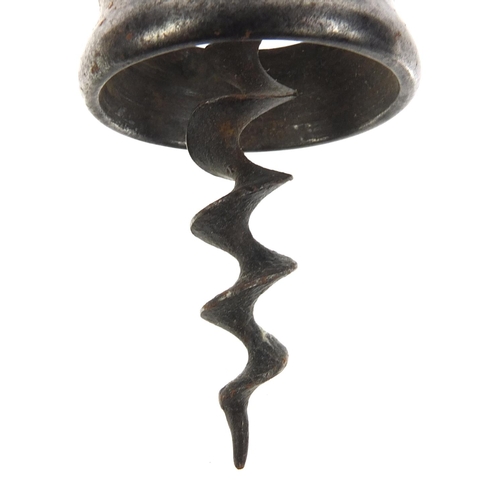 15 - Steel mechanical action corkscrew, 16cm when closed