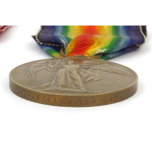 566 - British military interest World War I Victory medal and 1914-15 Star awarded to 232755E.V.LEADBETTER... 