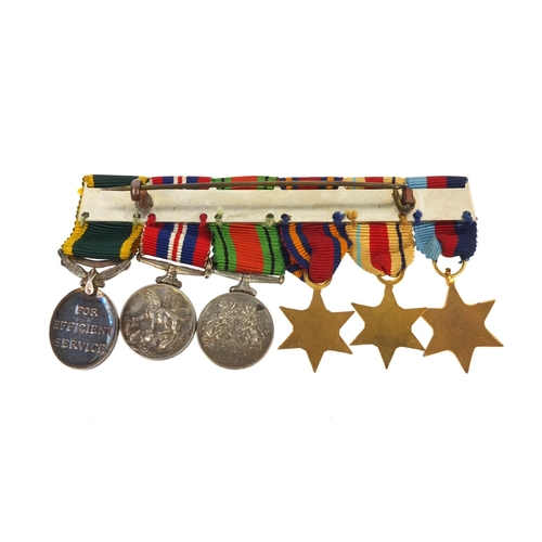 584 - British Military interest World War II dress medal group comprising The 1939-45 War medal with Oak L... 