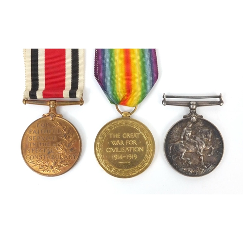 565 - British Military interest World War I Victory medal and 1914- War medal together with a Faithful Ser... 