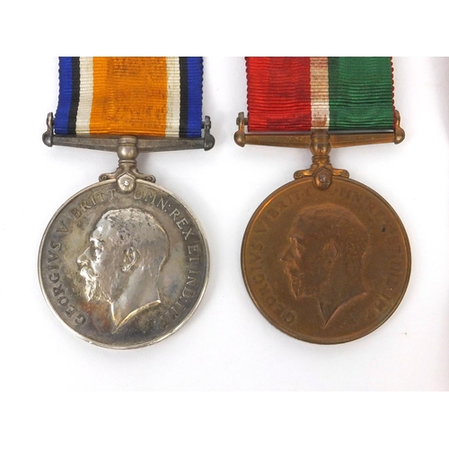 573 - British Military interest World War I 1914-18 War medal and 1914-18 Mercantile Marine medal, awarded... 