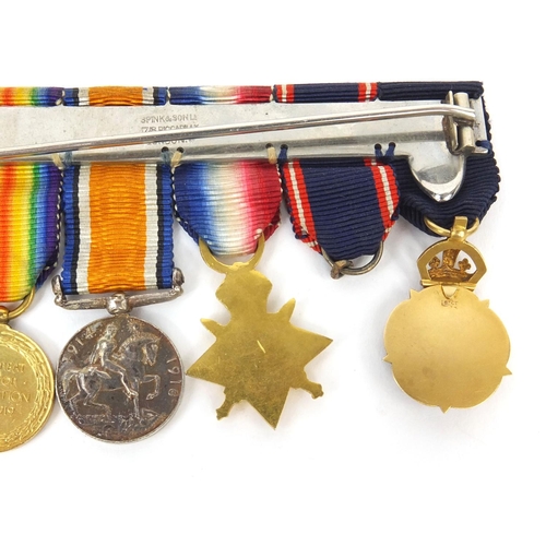 581 - Military interest dress medal group including World War I Victory medal, 1914-18 War medal and 1914-... 